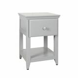 Viv + Rae™ Kaiden 1 Drawer Solid Wood Nightstand in Gray | 25.5 H x 17.75 W x 16 D in | Wayfair BADB2594E7644BFEB54304CED4A376F6