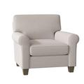 Armchair - Three Posts™ Lollar 40.25" W Polyester Armchair Linen/Cotton/Fabric in Brown | 37.75 H x 40.25 W x 39 D in | Wayfair