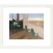 Highland Dunes 'Coastal Summer House' Framed Graphic Art Wood/Paper in Blue/Brown/Green | 20 H x 26 W x 1.5 D in | Wayfair