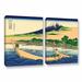 Vault W Artwork 'A Fishing Boat w/ Mt Fuji' by Katsushika Hokusai 2 Piece Painting Print on Wrapped Canvas Set Canvas in Blue/Green | Wayfair