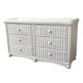 Bay Isle Home™ Watkins 6 Drawer 54" W Double Dresser Wicker/Rattan in White | 29 H x 54 W x 18 D in | Wayfair 4D523AD7544F4FB2ACD5C9B684B97BDC