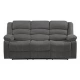 Red Barrel Studio® Proxima 81" Pillow Top Arm Reclining Sofa Microfiber/Microsuede in Gray | 40 H x 81 W x 35 D in | Wayfair