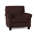 Armchair - Three Posts™ Lollar 40.25" W Polyester Armchair Linen/Cotton/Fabric in Brown | 37.75 H x 40.25 W x 39 D in | Wayfair