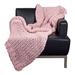 Gracie Oaks Ilse Braided Soft & Cozy Blanket, Faux Fur in Red/Pink | 78 W in | Wayfair 0E7D35D74FE24E5185C7E087454E5F1E