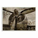 Steelside™ Airplane Rotor Vintage Wood Texture by Dylan Matthews - Graphic Art Print Wood in Brown | 10 H x 15 W x 0.5 D in | Wayfair