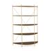 Joe Ruggiero Collection Baldwin 67" H x 55.44" W Etagere Bookcase Wood in Yellow/Brown | 67 H x 55.44 W x 17.5 D in | Wayfair JR005-58-Maple-C