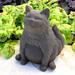 Nichols Bros. Stoneworks Happy Fat Cat Statue Concrete in Gray | 9.5 H x 8 W x 7.5 D in | Wayfair GNCFH-AG