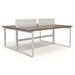 Inbox Zero Adelore 4-Person Workstation Benching Desk in Brown | 29 H x 72 W x 60 D in | Wayfair B83D6758AF204D6BB95E551DD85C7339