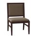 Fairfield Chair Gramercy King Louis Back Side Chair Wood/Upholstered in Gray | 39 H x 22 W x 25 D in | Wayfair 8339-05_ 3162 63_ Espresso