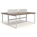 Inbox Zero Adelore 4-Person Workstation Benching Desk in Brown/Gray | 29 H x 72 W x 60 D in | Wayfair 61EDB0FA03404A5D8F522DAB94140BBF