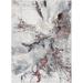 Red 63 x 0.31 in Area Rug - Wade Logan® Dittmer Abstract Dark Area Rug Polyester/Polypropylene | 63 W x 0.31 D in | Wayfair