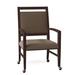 Fairfield Chair Preston King Louis Back Arm Chair Wood/Upholstered/Fabric in Brown | 38 H x 23.5 W x 23.5 D in | Wayfair 8700-A4_ 3156 72_ Espresso