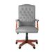 Darby Home Co Ivy League Clubhouse Dining or Meeting Swivel Chair Wood/Upholstered in Black/Brown | 44 H x 26 W x 25 D in | Wayfair