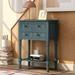 Longshore Tides Deese 23.7" Slim Console Table w/ Three Storage Drawers Wood in Blue | 31.1 H x 23.7 W x 13 D in | Wayfair