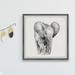 Viv + Rae™ Knepp Lonely Elephant Framed Art Paper in Black/White | 12 H x 12 W x 1.5 D in | Wayfair 63F650D6DECE4E76B87813A52D824008