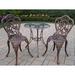 August Grove® Wendling 3 Piece Bistro Set Glass/Metal in Brown | 24 W x 24 D in | Outdoor Furniture | Wayfair 1E57F007B23145E98CA7CA27634FD6FE