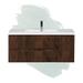 Ivy Bronx Ayeasha 47" Wall-Mounted Single Bathroom Vanity Set Wood/Plastic in Brown | 22.5 H x 47.125 W x 19.75 D in | Wayfair IVBX4154 43735294