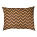 Tucker Murphy Pet™ Chelan Hand Drawn Chevron Pattern Outdoor Dog Pillow Polyester in Red/Pink | 7 H x 12 W x 48 D in | Wayfair