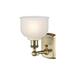 Darby Home Co Westover 1 - Light Dimmable Antique Brass Armed Sconce Glass/Metal in White | 10.5 H x 5.5 W x 7 D in | Wayfair