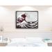 Vault W Artwork 'The Great Wave' by Katsushika Hokusai Framed Painting Print in Red & Gray Paper in Gray/Red | 14 H x 18 W x 1 D in | Wayfair