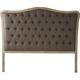 One Allium Way® Gracia King Panel Headboard Upholstered/Wood & Upholstered/Linen in Brown | 52 H x 84 W x 3 D in | Wayfair