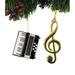 The Holiday Aisle® 2 Piece Accordionist's Favorite Hanging Figurine Ornament Set Wood in Black/Yellow | 5 H x 3 W x 1 D in | Wayfair