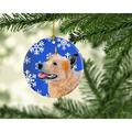 The Holiday Aisle® Australian Cattle Dog Winter Snowflake Holiday Hanging Figurine Ornament /Porcelain in Blue/White | Wayfair