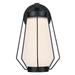 Gracie Oaks Adel 9.49" H Integrated LED Outdoor Wall Lantern Metal in Black | 13.75 H x 8.25 W x 9.5 D in | Wayfair