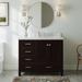 Latitude Run® Amariani Right Offset 42 Single Bathroom Vanity Base Only Wood/Solid Wood in Gray | 33.5 H x 42 W x 21.5 D in | Wayfair