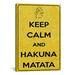 Winston Porter Keep Calm & Hakuna Matata Graphic Art on Canvas | 12 H x 8 W x 0.75 D in | Wayfair 99791839AF7C4CFBA1862FDE665E1F26