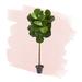 George Oliver Artificial Fiddle Leaf Fig Tree in Planter Silk/Plastic | 48 H x 15 W x 15 D in | Wayfair D2F2DE3F5AB74363942A6F36340647D0