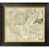East Urban Home 'Composite: North America, 1776' Framed Graphic Art on Canvas Paper | 18 H x 20 W x 1.5 D in | Wayfair