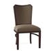 Fairfield Chair Wallace King Louis Back Side Chair Wood/Upholstered/Fabric in Gray | 38.5 H x 22 W x 24.5 D in | Wayfair 8718-05_ 9508 61_ Espresso