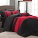 Wrought Studio™ Hensler 10 Piece Comforter Set Polyester/Polyfill/Microfiber in Red | Queen | Wayfair CS0865-415-WR