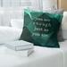 East Urban Home Stay Hungry Quote Linen Pillow Cover Linen in Green | 20 H x 20 W x 0.5 D in | Wayfair EF837680989549A0BDDBC67724EF9C44
