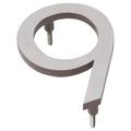 Montague Metal Products Inc. 10 in. Flat Floating Mount House Number Metal | 10 H x 7.25 W x 0.375 D in | Wayfair MHN-10-9-F-SD2