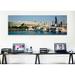 Ebern Designs Panoramic Boats Moored at a Dock, Chicago, Illinois Photographic Print on Canvas in Black/Blue | 12 H x 1.5 D in | Wayfair