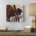 Charlton Home® 'Ski Equipment Still Life' Painting Print on Wrapped Canvas in Brown/White | 18 H x 18 W x 1.5 D in | Wayfair