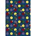 Gray 46 x 0.5 in Area Rug - Joy Carpets Just for Geometric Tufted Blue/Green/Red/Yellow Area Rug Nylon | 46 W x 0.5 D in | Wayfair 54B