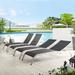 Havenside Home Wendu Outdoor Patio Mesh Chaise Lounge Chairs Set of 4 by Modway Metal in Black | 12 H x 100 W x 76.5 D in | Wayfair EEI-4007-BLK