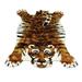 Orange 27 x 0.5 in Area Rug - Zoomie Kids Tiger Playmat Faux Fur | 27 W x 0.5 D in | Wayfair 24685