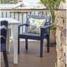 Longshore Tides Destini Patio Dining Chair Wood in Brown/Green | 33.5 H x 19.5 W x 24 D in | Wayfair 08459E79152D4EE6A4A0C379B06478E1