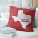 East Urban Home Houston Texas Sports Colors Throw Pillow Polyester/Polyfill/Linen in Red | 26 H x 26 W x 4 D in | Wayfair