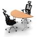 Symple Stuff Haddox 2 Person Conference Meeting Table w/ 2 Chairs Complete Set Metal | 30 H x 60 W x 30 D in | Wayfair