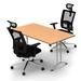 Symple Stuff Hadden 2 Person Conference Meeting Table w/ 2 Chairs Complete Set Metal | 30 H x 60 W x 30 D in | Wayfair