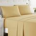 Latitude Run® Bruyn Double Brushed Hotel Luxury Sheet Set w/ Extra Soft Sheets & Pillowcases Microfiber/Polyester in Yellow | Twin | Wayfair