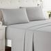 Latitude Run® Bruyn Double Brushed Hotel Luxury Sheet Set w/ Extra Soft Sheets & Pillowcases Microfiber/Polyester in Gray | Full XL | Wayfair