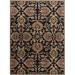 White 24 x 0.62 in Area Rug - Birch Lane™ Arden Floral Handmade Tufted Wool Black/Camel Area Rug Wool | 24 W x 0.62 D in | Wayfair DBF2164-34