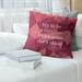 East Urban Home Faux Gemstone Try To Be A Rainbow Quote Pillow Cover Polyester in Pink | 14 H x 14 W x 0.5 D in | Wayfair