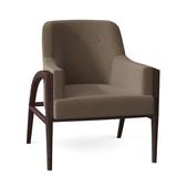 Armchair - Fairfield Chair Devin 29.5" Wide Tufted Armchair Polyester in Gray | 35.5 H x 29.5 W x 33 D in | Wayfair 6085-01_9953 65_Espresso